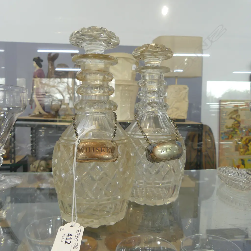 PR VICTORIAN WATERFORD DECANTERS H.220mm Image 1++