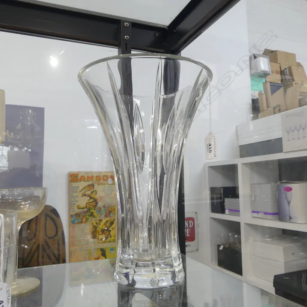 WATERFORD MARQUIS PAT CRYSTAL VASE H285MM Image 1++