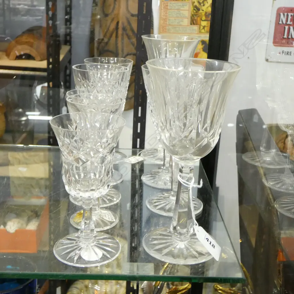 7 WATERFORD GLASSES MIXED PATS & 2 OTHER CRYSTAL GLASSES Image 1++