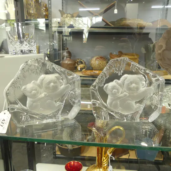 PR GOEBEL CRYSTAL GLASS PAPERWEIGHTS, H.110mm