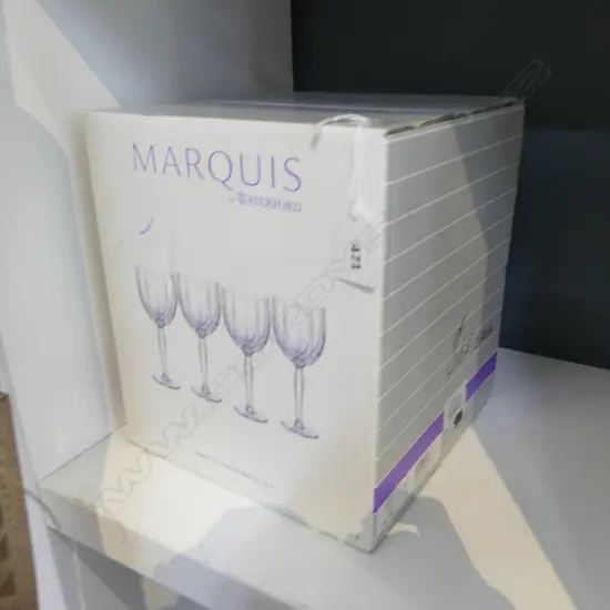 6 MARQUIS WATERFORD CRYSTAL WINE GLASSES H210
