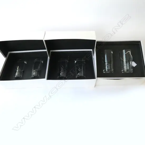 SET OF 6 BOXED RD CRYSTAL TUMBLERS H145MM