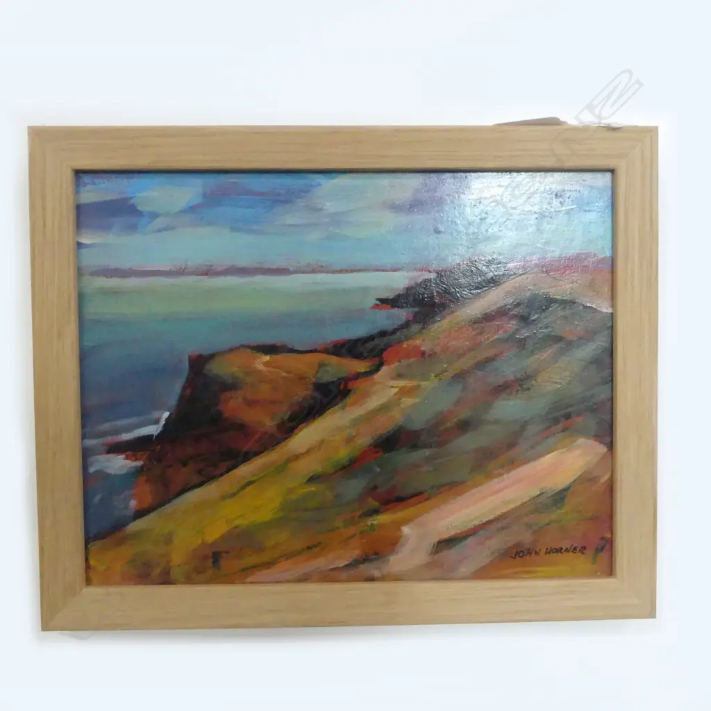 JOHN HORNER 'NORTHLAND COAST' SOUTH OF WHANGAROA; ACRYLIC ON BOARD H.190mm W.245mm Image 1++