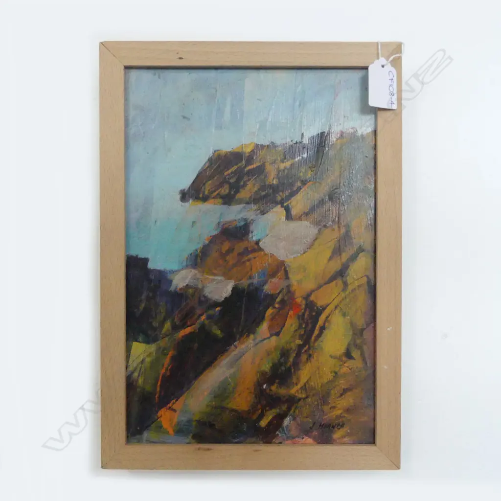 JOHN HORNER 'COASTAL SEASCAPE'; ACRYLIC ON BOARD H.280mm W.185mm Image 1++