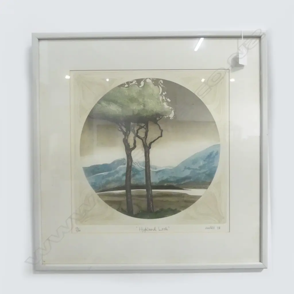 MILES, HIGHLAND LOCH, PRINT Ed. 50/150, SIGNED & DATED '78, 370x360mm Image 1++