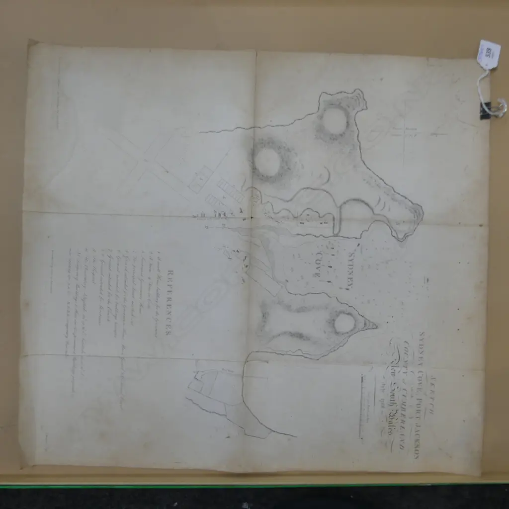 'SKETCH OF SYDNEY COVE, PORT JACKSON IN THE COUNTY OF CUMBERLAND, NSW, JULY 1788' BOOKPLATE... Image 1++