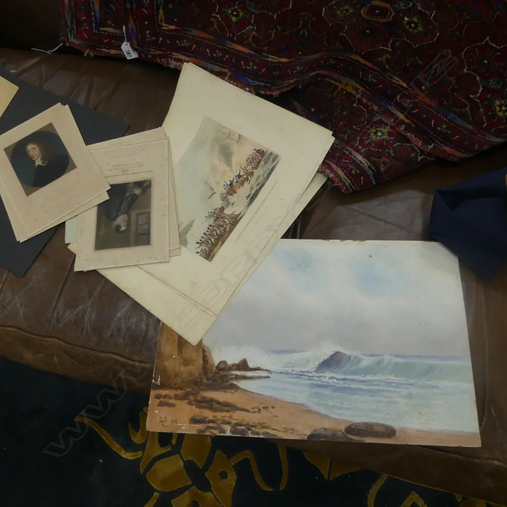 COLELCTION OF BOOKPLATES + PAINTING SIGNED G.B. 300x460mm Image 1++