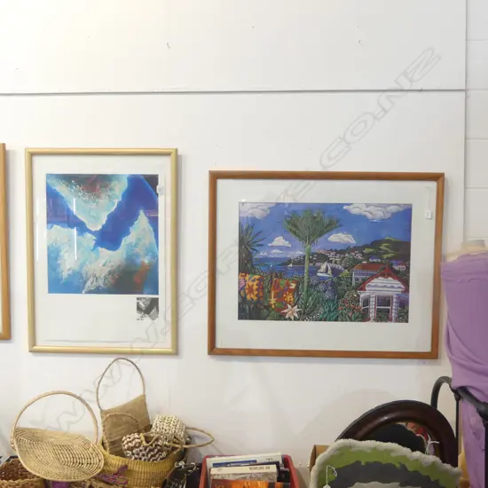 2 LARGE PRINTS WELLINGTON HARBOUR H500 L700MM & GULF OF ADEN H740 W530MM