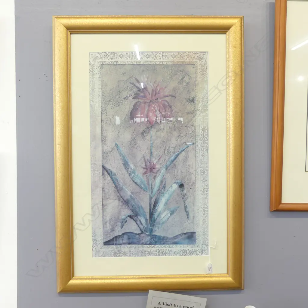 GILT FRAMED PRINT H740 W410MM Image 1++