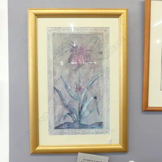 GILT FRAMED PRINT H740 W410MM