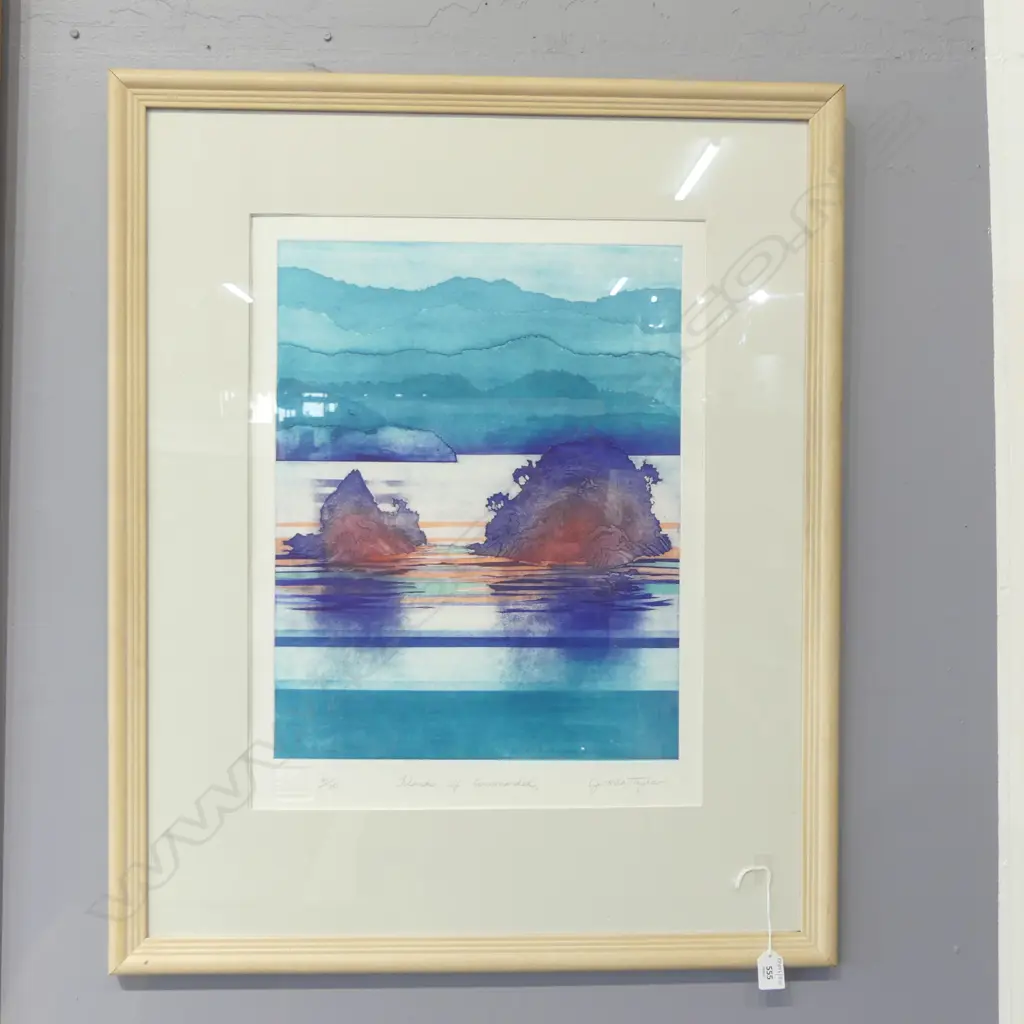 NUMBERED PRINT ISLANDS OF COROMANDLE SIGNED CYNTHIA TAYLOR H550 W420MM Image 1++