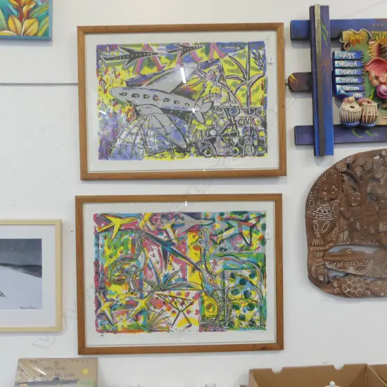 2 PHILIPA BLAIR (1945-) LTD.ED. PRINTS 'DESTINATION' & 'TRANSFORMATION'.  H.570 L.750mm