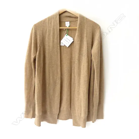 JOHN LEWIS WOMENS BEIGE CASHMERE CARDIGAN (NEW); SIZE M