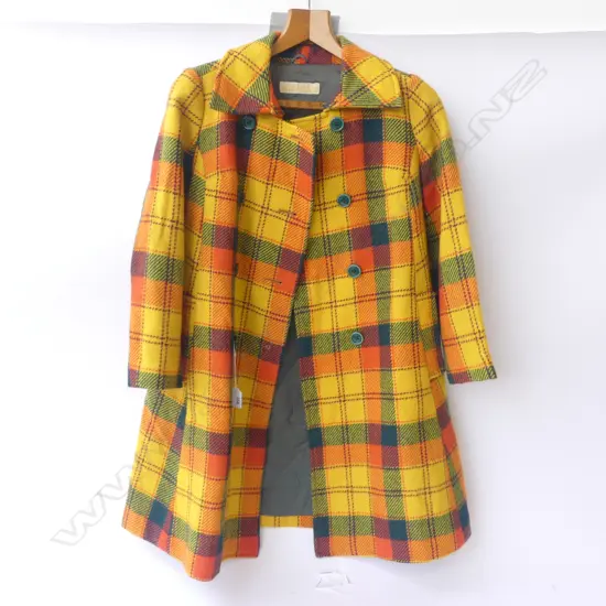 RETRO COLOURED  WOOL FUNKY COAT 