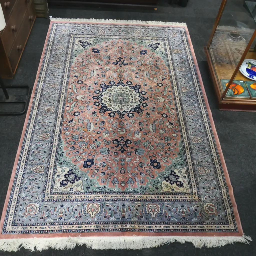TURKISH HERATI RUG; SILK ON WOOL,  Image 1++