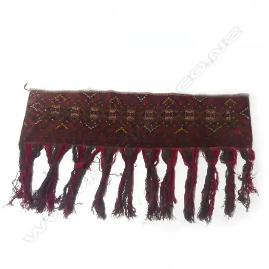 PERSIAN HAND KNOTTED TENT FLAP WITH TASSLES L1600 W420MM