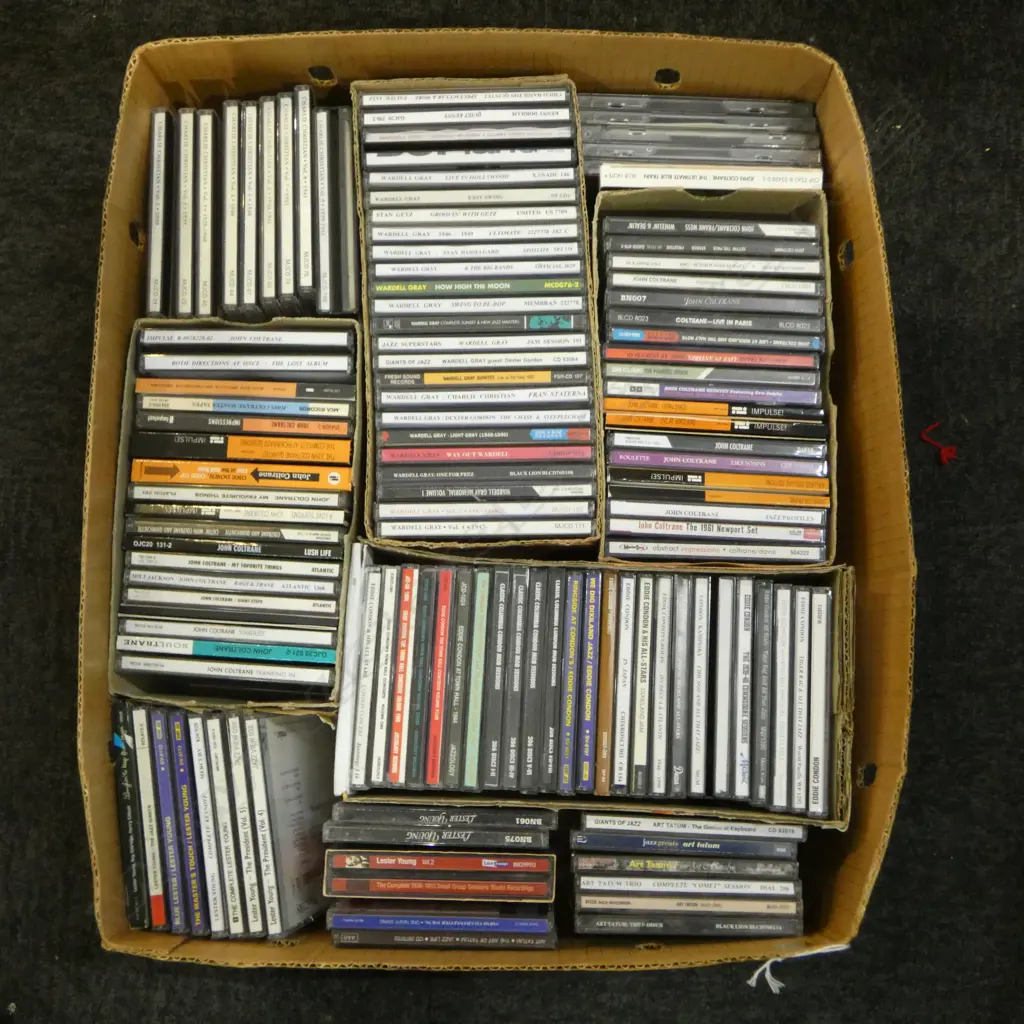 LOT ASST JAZZ CDS  JOHN COLTRANE ETC Provenance: Ex Collection Wellington Choy Image 1++