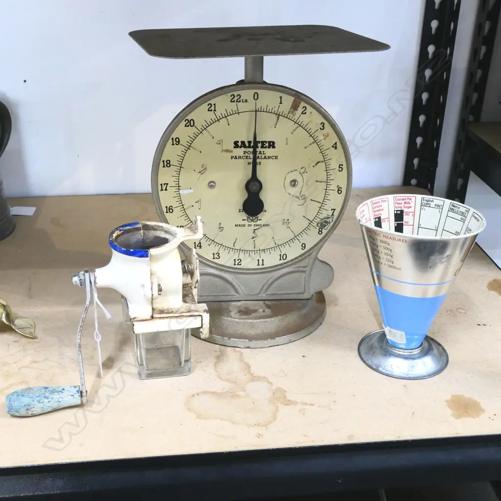 SALTER POSTAL SCALES, TALA COOKS MEASURE, GRINDER Image 1++