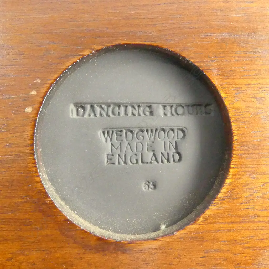 FRAMED WEDGWOOD PLAQUE 'DANCING HOURS', TM=180 x 330mm (sml frit to frame) Image 1++