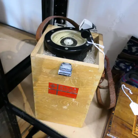 SAURA HAND BEARING COMPASS, CASED