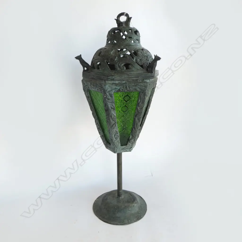 METAL & LEAD GLASS OUTDOOR LAMP H.700mm Image 1++