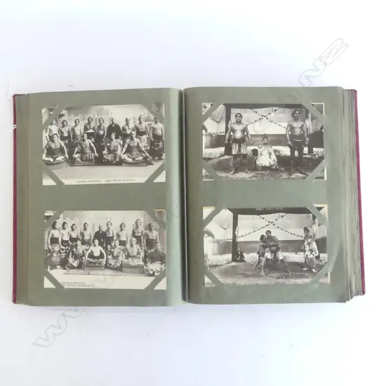 VINTAGE ALBUM OF WORLD POSTCARDS: includes: risqué + beauties + USA + LONDON + JAPAN etc