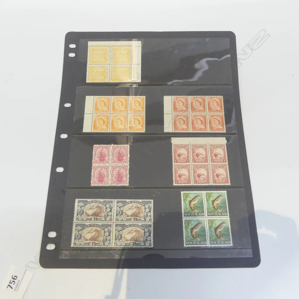N.Z. MINT UNHINGED STAMP BLOCKS Image 1++