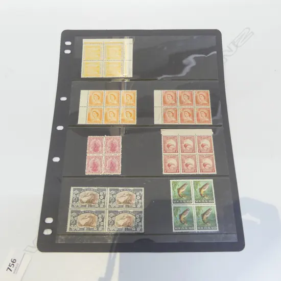 N.Z. MINT UNHINGED STAMP BLOCKS