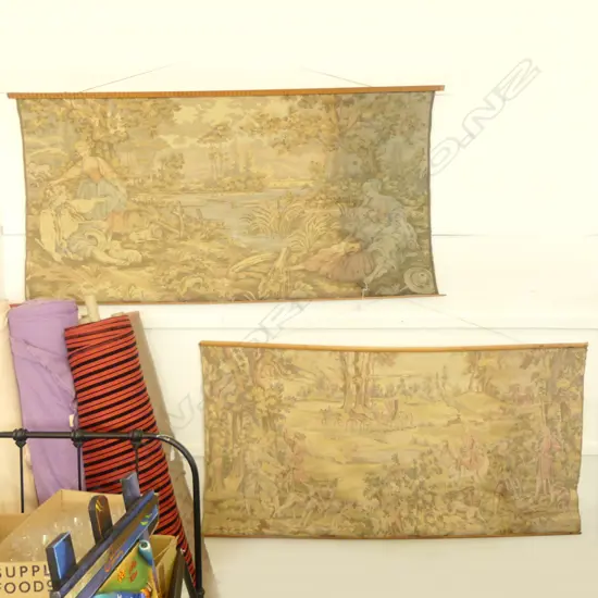 2 BELGIUM WALL TAPESTRYS L1800MM