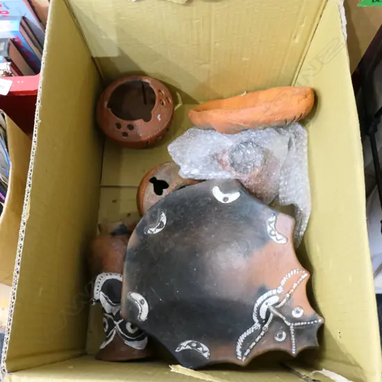 BOX OF ASST. PAPUA NEW GUINEA POTTERY
