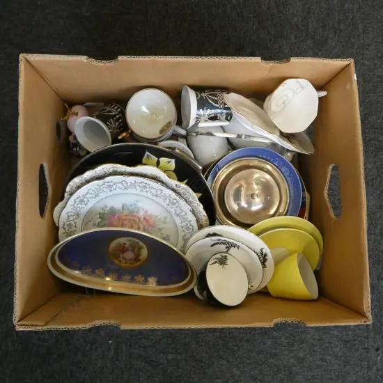 BOX LOT RACK PLATES CONT PLATES CSPS ETC