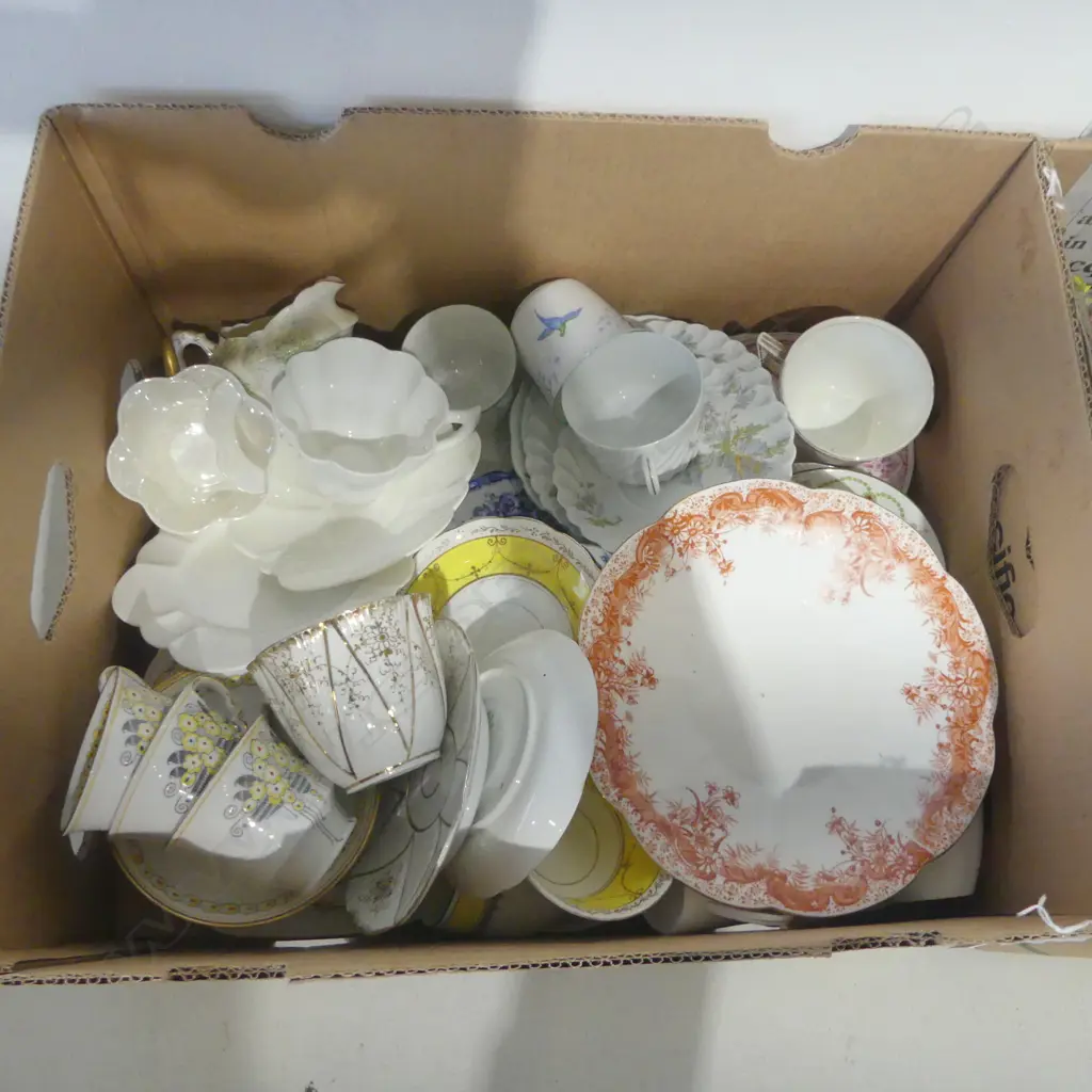 BOX LOT PART TEASETS CSPS DISHES ETC Image 1++
