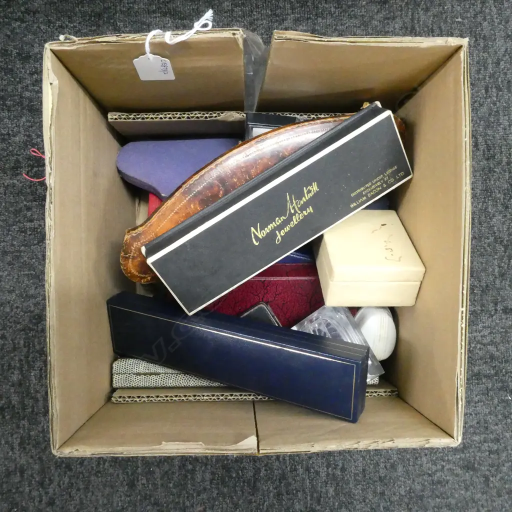 BOX OF OLD  JEWELLERY BOXES Image 1++