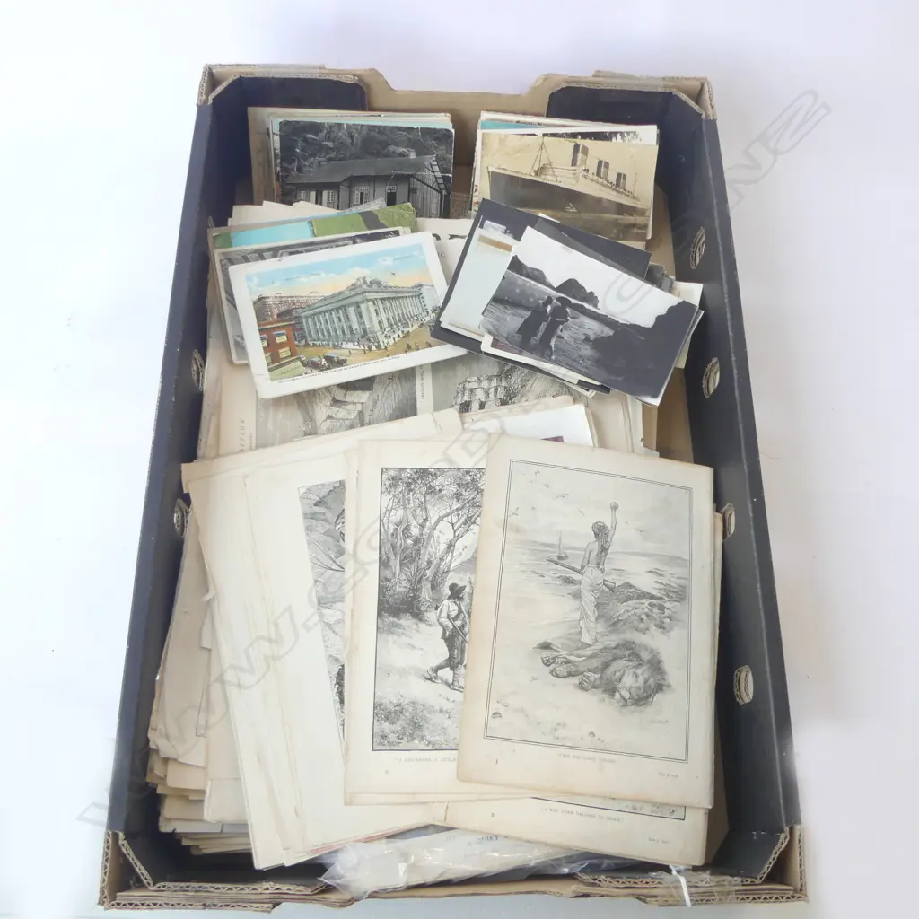 BAG of VINTAGE POSTCARDS + MANY ILLUSTRATED PAGES FROM 'The Graphic'  + 'The Illustrated London News' etc Image 1++
