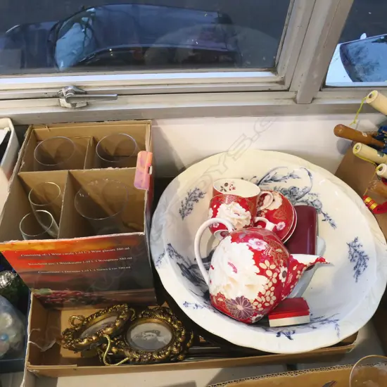 ASST. KITCHENWARE, WINE GLASSES /DECANTER ETC