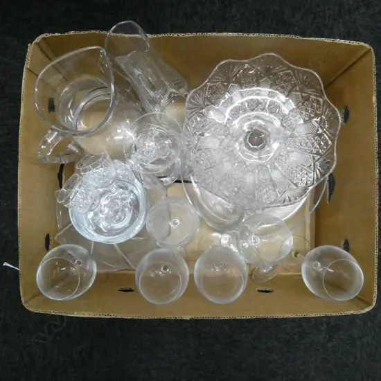 ASST CRYSTAL & GLASSWARE including 4 Webb & Corbett