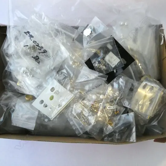 3 LARGE BAGS NEW SHOP STOCK PIERCED EARINGS