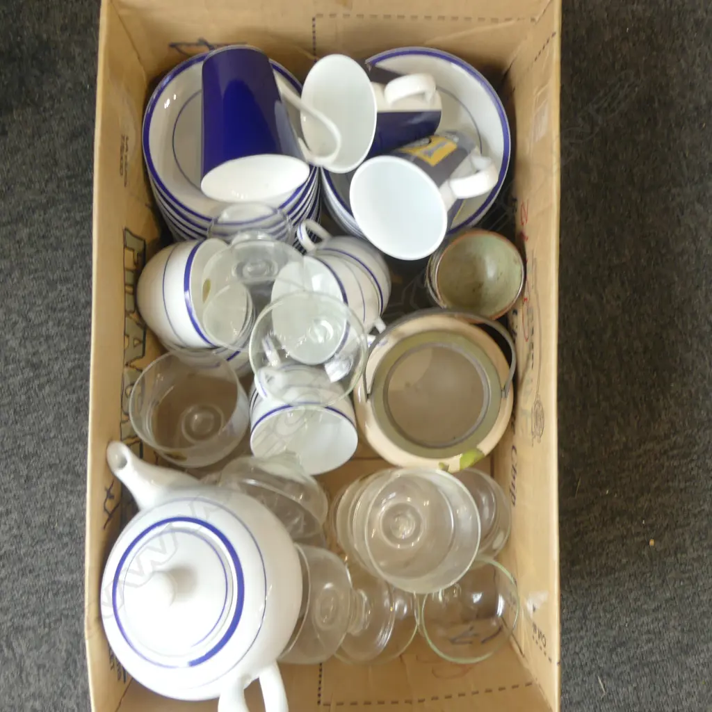 ASST. CRYSTAL, GLASSWARE, BRASSERIE LEVENE C/S & BOWLS, etc Image 1++