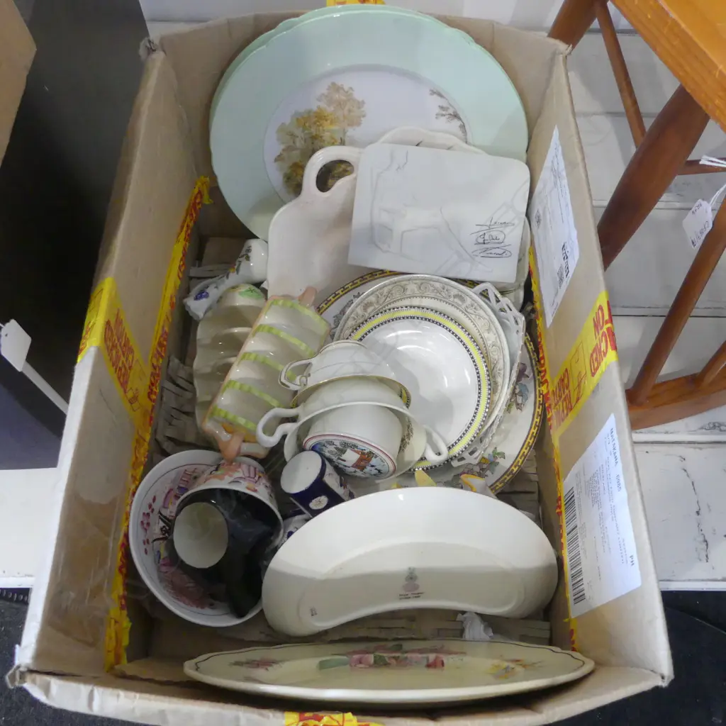 ASST. QUALITY CHINA INCL. 2 SHELLEY CABINET PLATES, DOULTON (SOME 19thC) ETC Image 1++