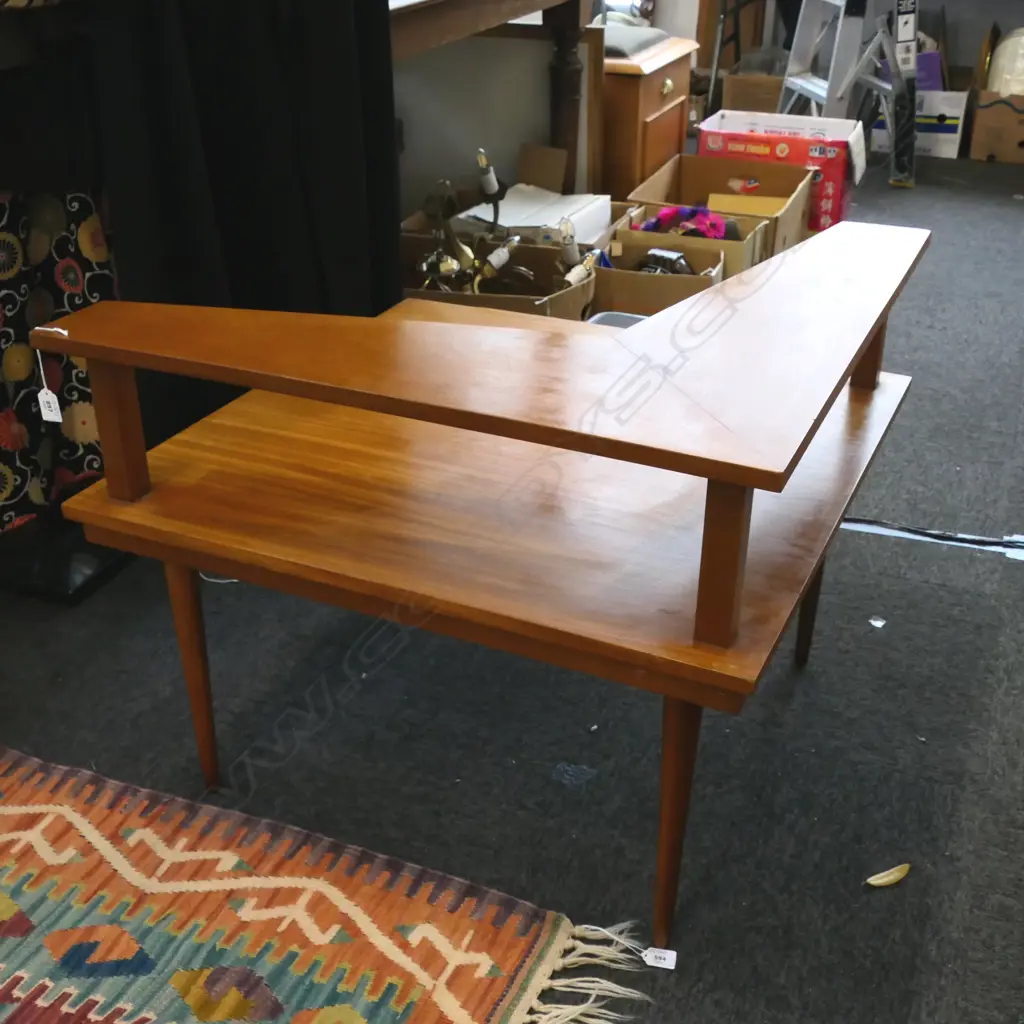 RETRO MAHOGANY SIDE TABLE 765x765x630mm Image 1++