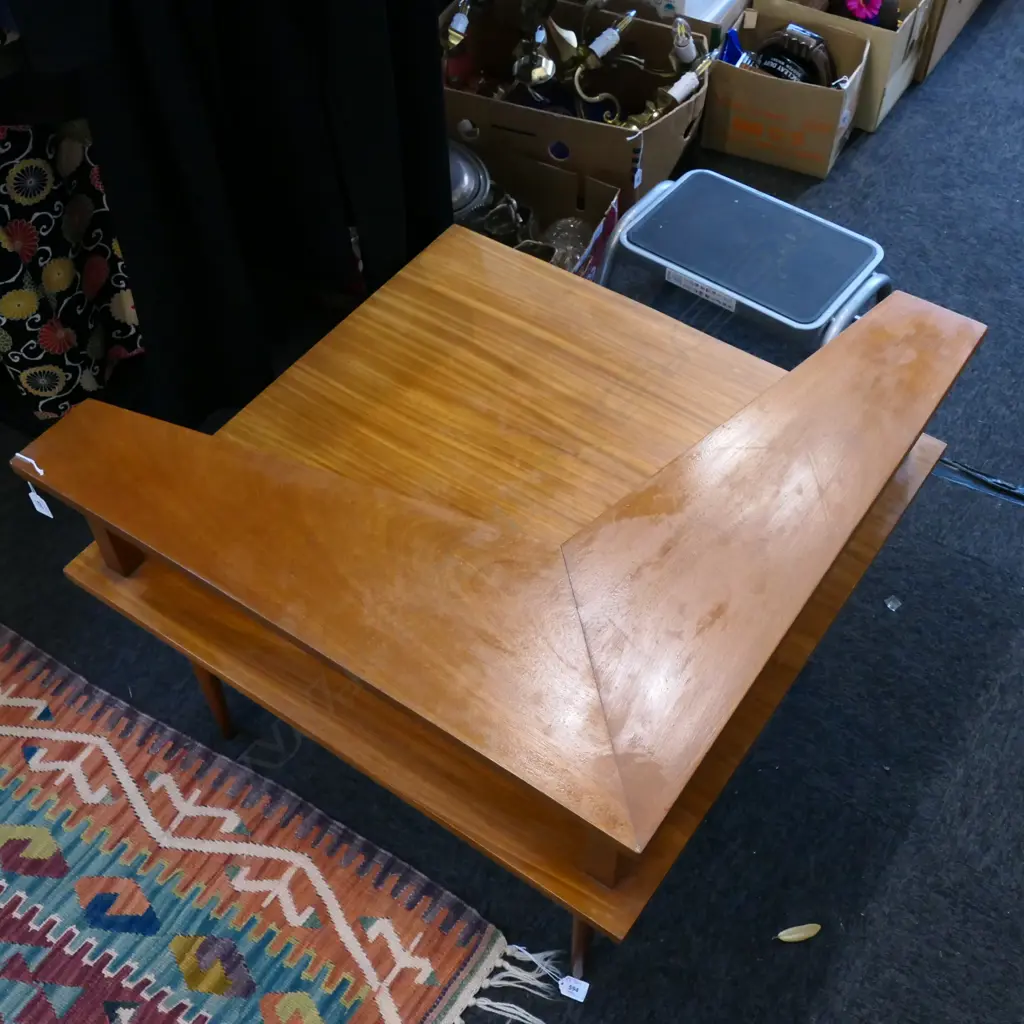 RETRO MAHOGANY SIDE TABLE 765x765x630mm Image 1++