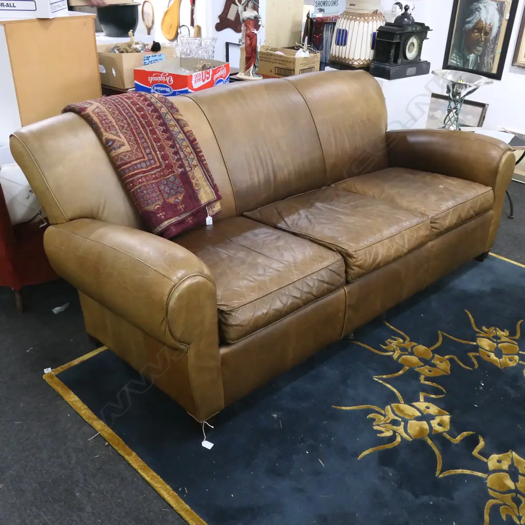 QUALITY LEATHER SOFA 2100x1000x850mm Image 1++