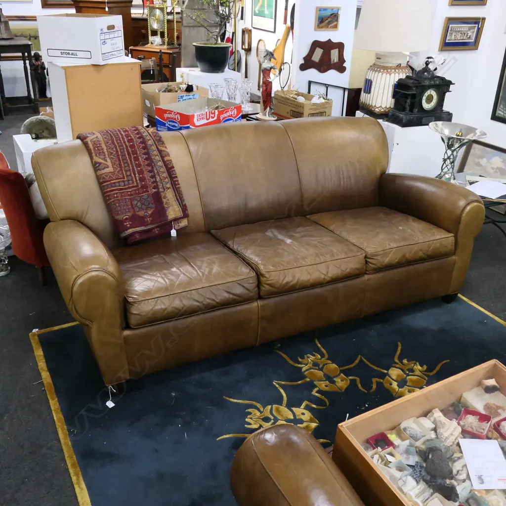 QUALITY LEATHER SOFA 2100x1000x850mm Image 1++