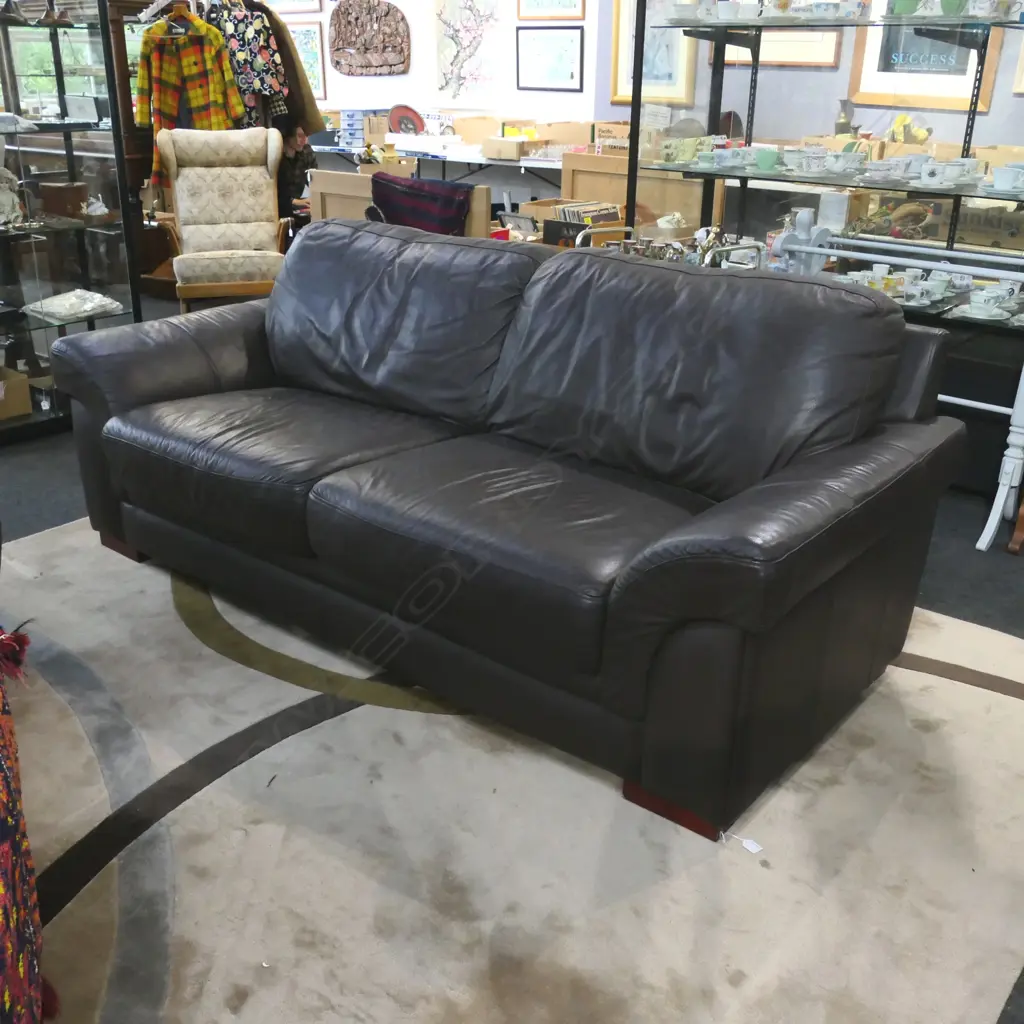 TOLEDO 3 SEATER LEATHER SOFA 2150x900x850mm Image 1++