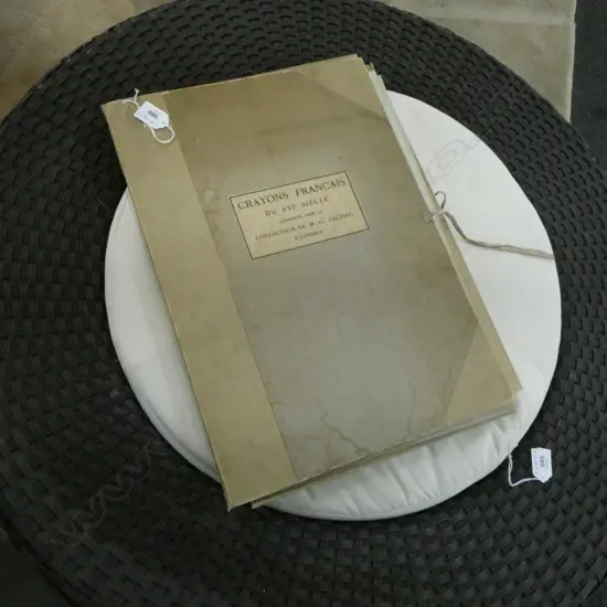 FOLIO OF FRENCH PORTRAIT DRAWING PRINTS 'CRAYONS FRANCAIS DU XVI SIECLE'