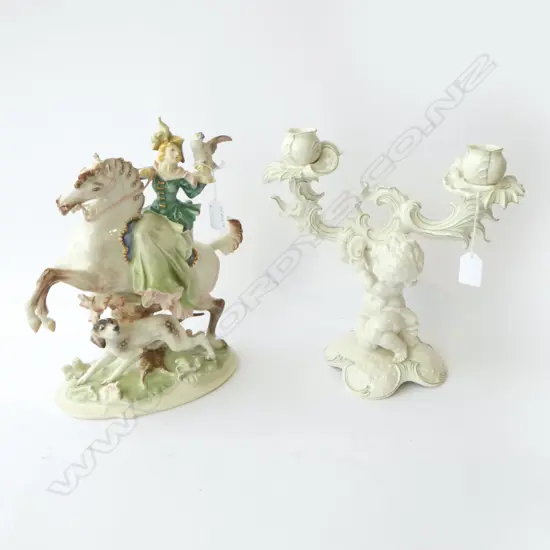 HUTCHERNEUTHER FIGURE GROUP H.300mm & HUTCHENREUTHER CANDELABRA