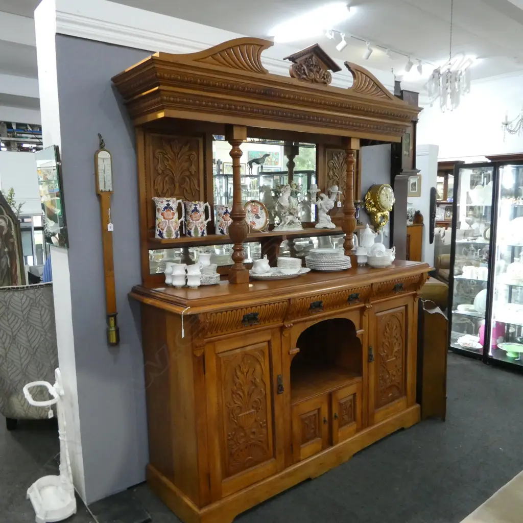 LG EDWARDIAN CARVED KAURI SIDEBOARD 1830x585x2300mm Image 1++