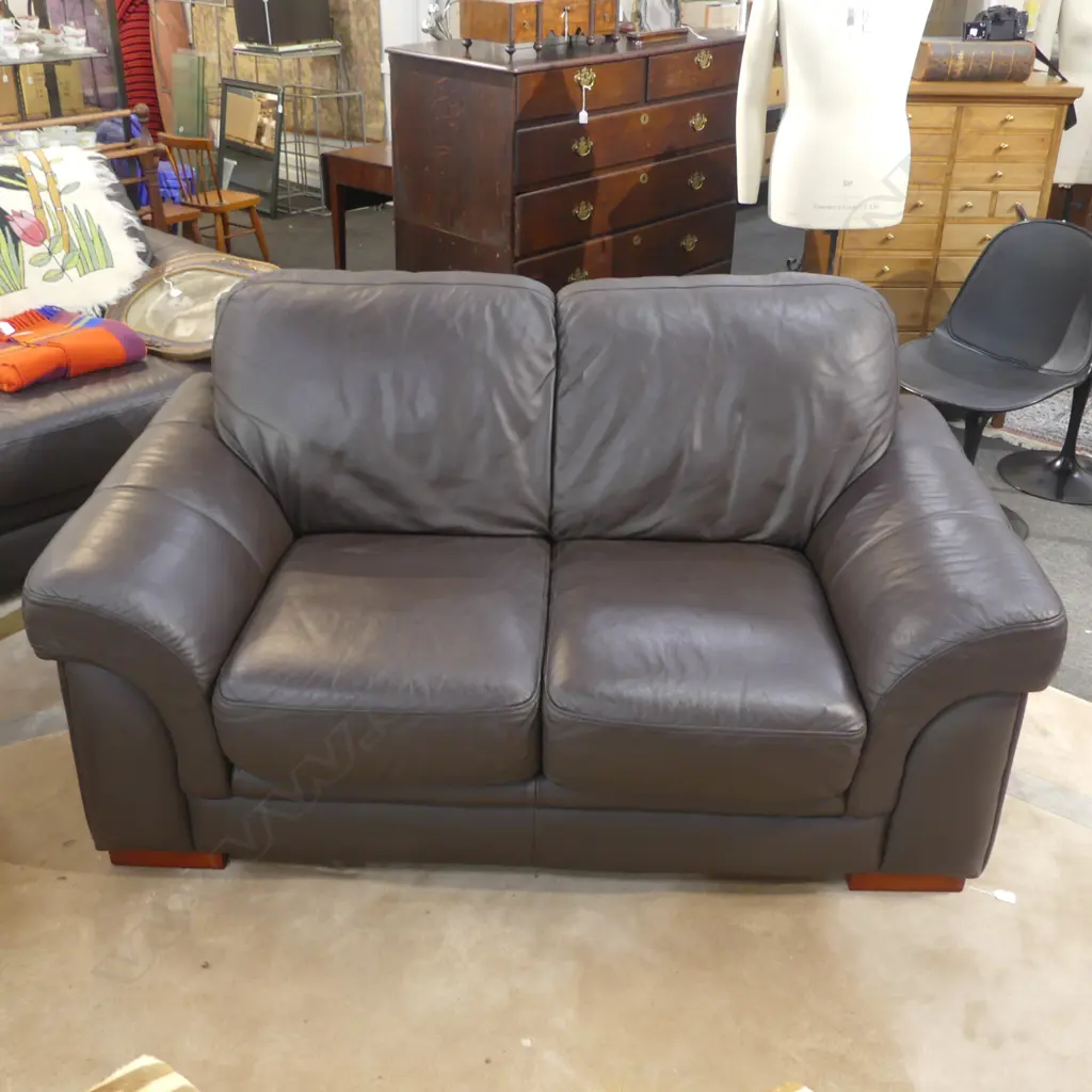 TOLEDO 2 SEATER LEATHER SOFA 1650x900x850mm Image 1++