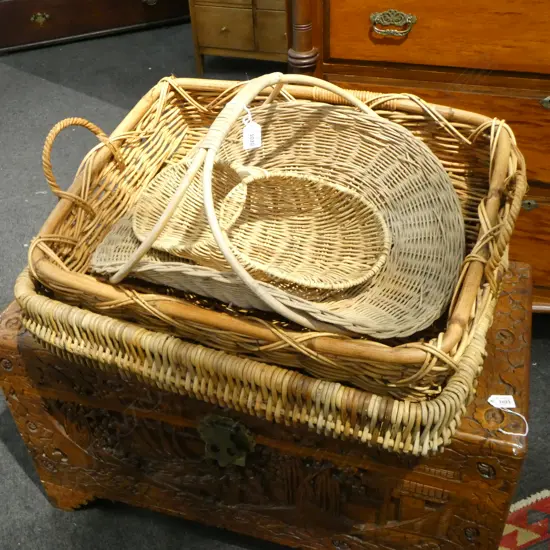 4 CANE BASKETS 670x500mm