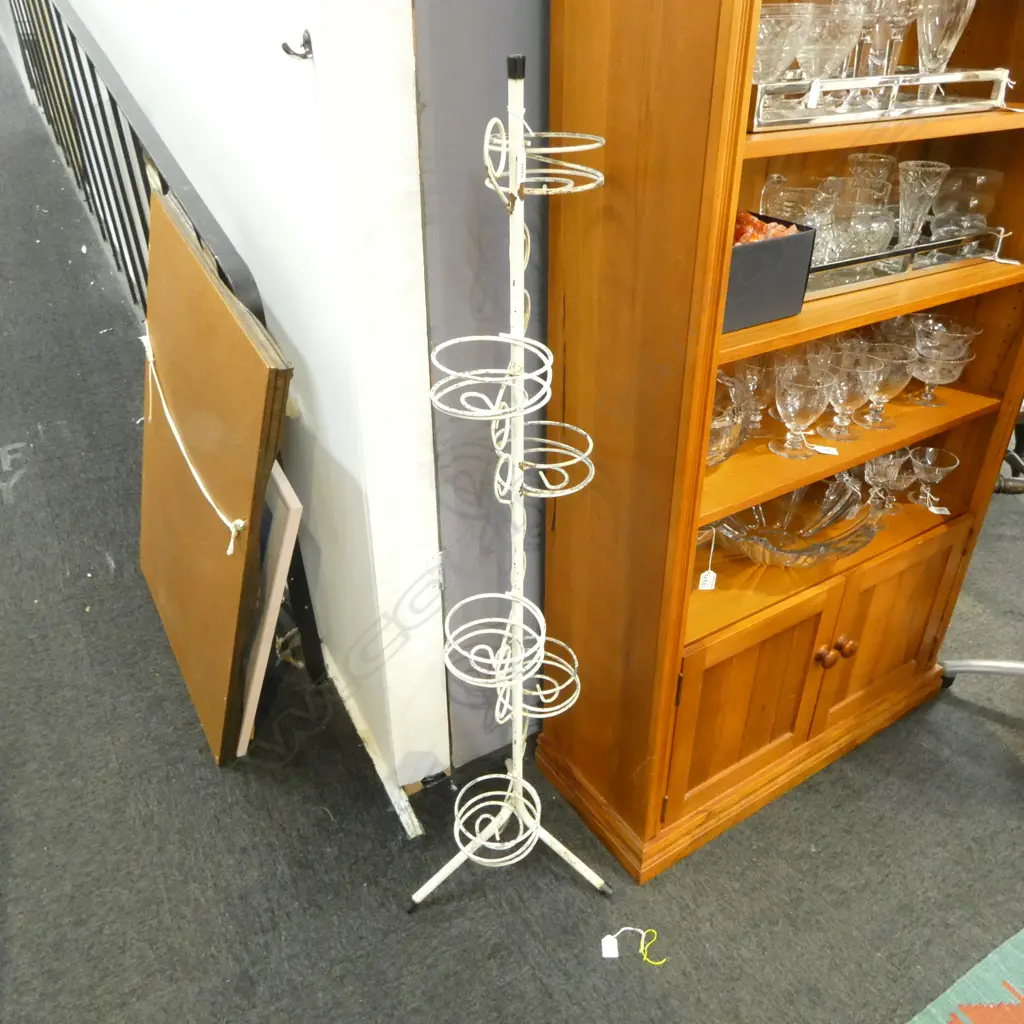 VINTAGE METAL PLANT POT STAND H.1280mm Image 1++